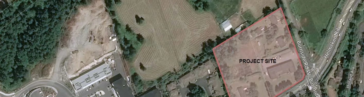 Top portion of project site aerial map
