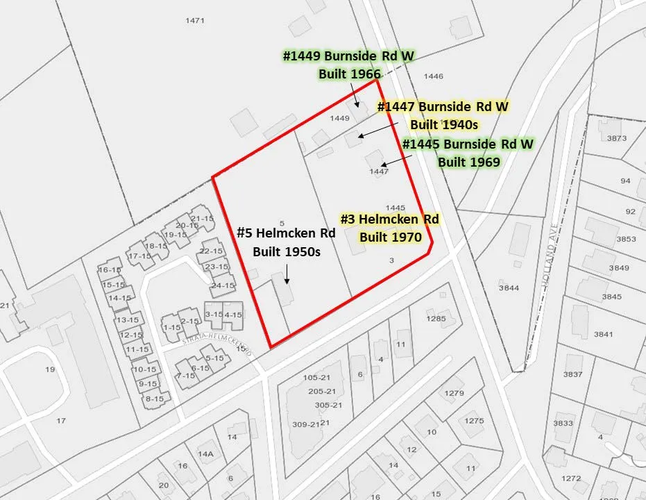 Figure 5. Civic addresses at the Site and surrounding areas used in the public directory search.