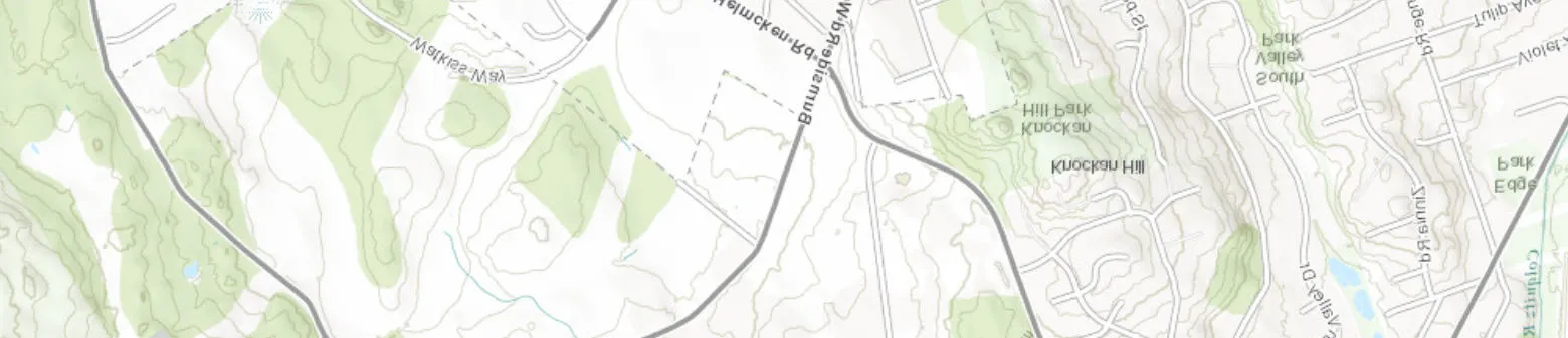 Strip of topographic map showing project property boundary