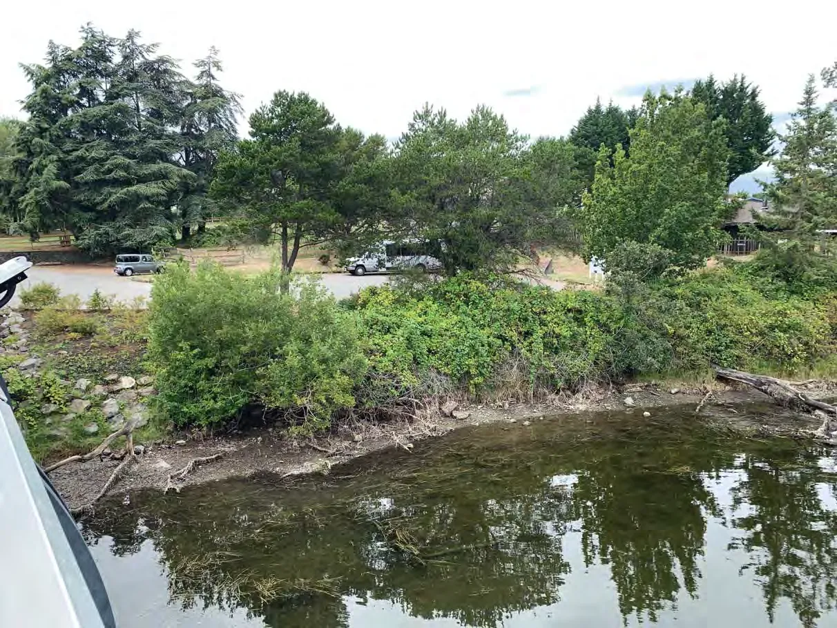 Photo 1. View looking west from Admirals Road Bridge, at the SDPA.