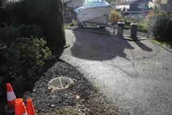 A new catch basin installed at 105 Kingham Place