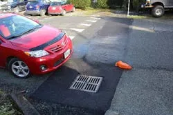 A new catch basin installed at 324 Glenairlie Drive