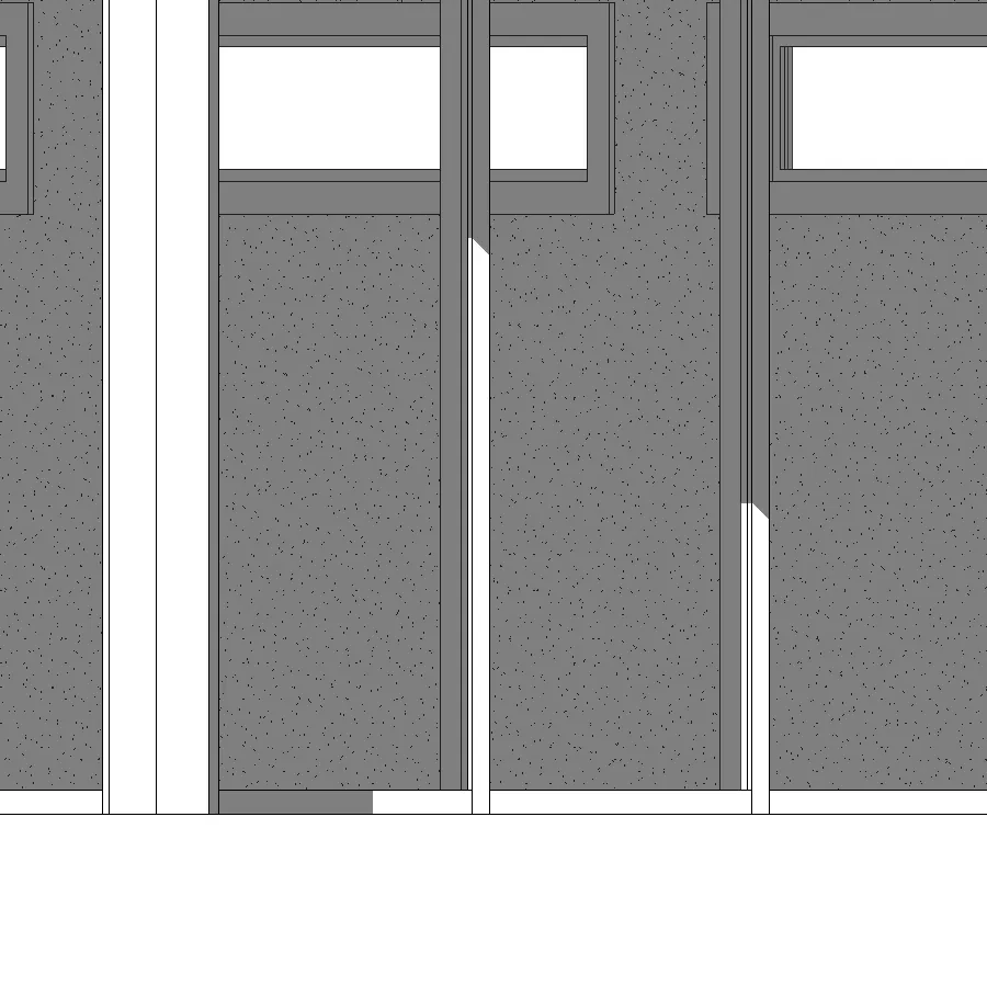Detail of the rendering showing roof line