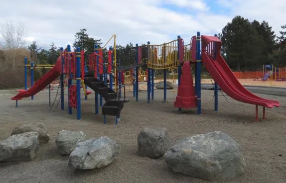 General view of the View Royal Park Playground equipment