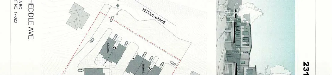 Detailed site plan showing building footprints for Buildings 1, 2, and 3, and adjacent properties