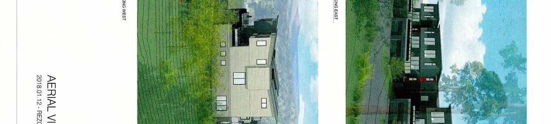 Detail of rezoning application information and site renderings