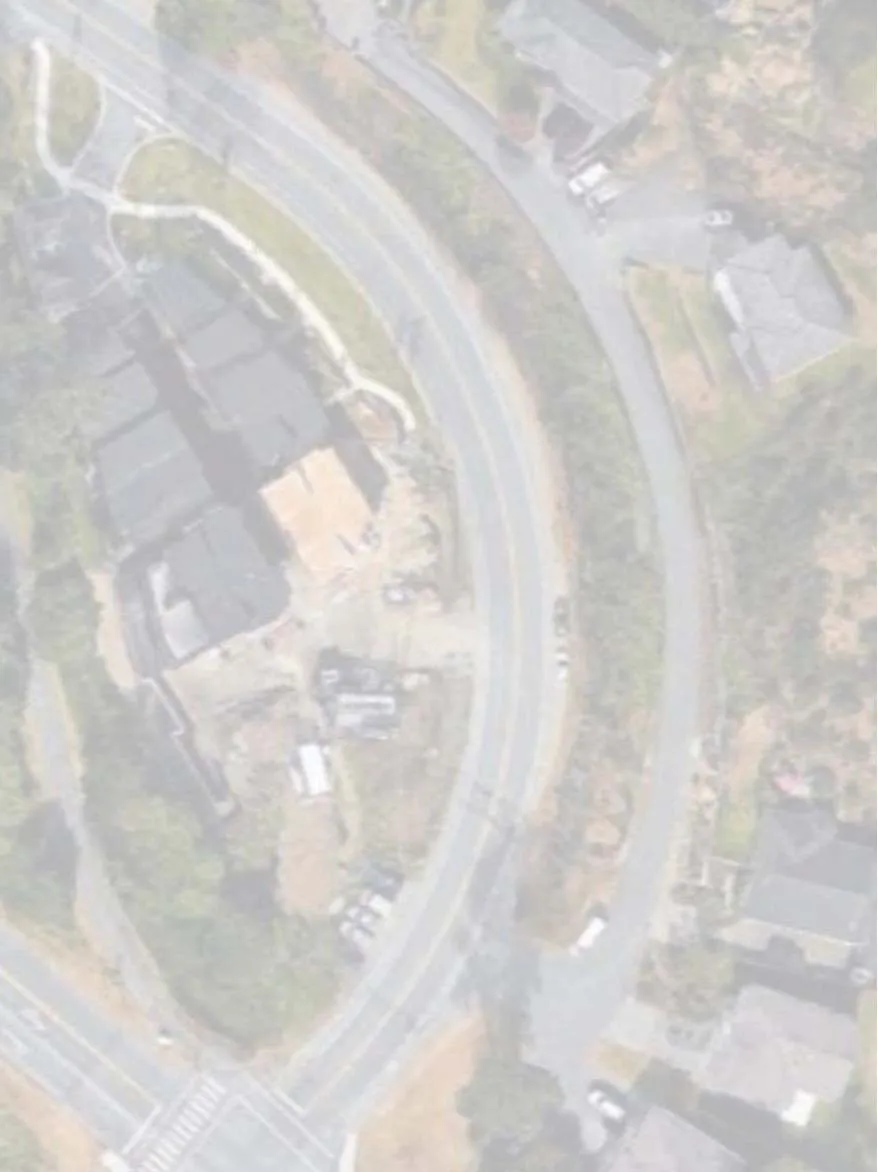 Plan portion showing proposed site development area and bus parking
