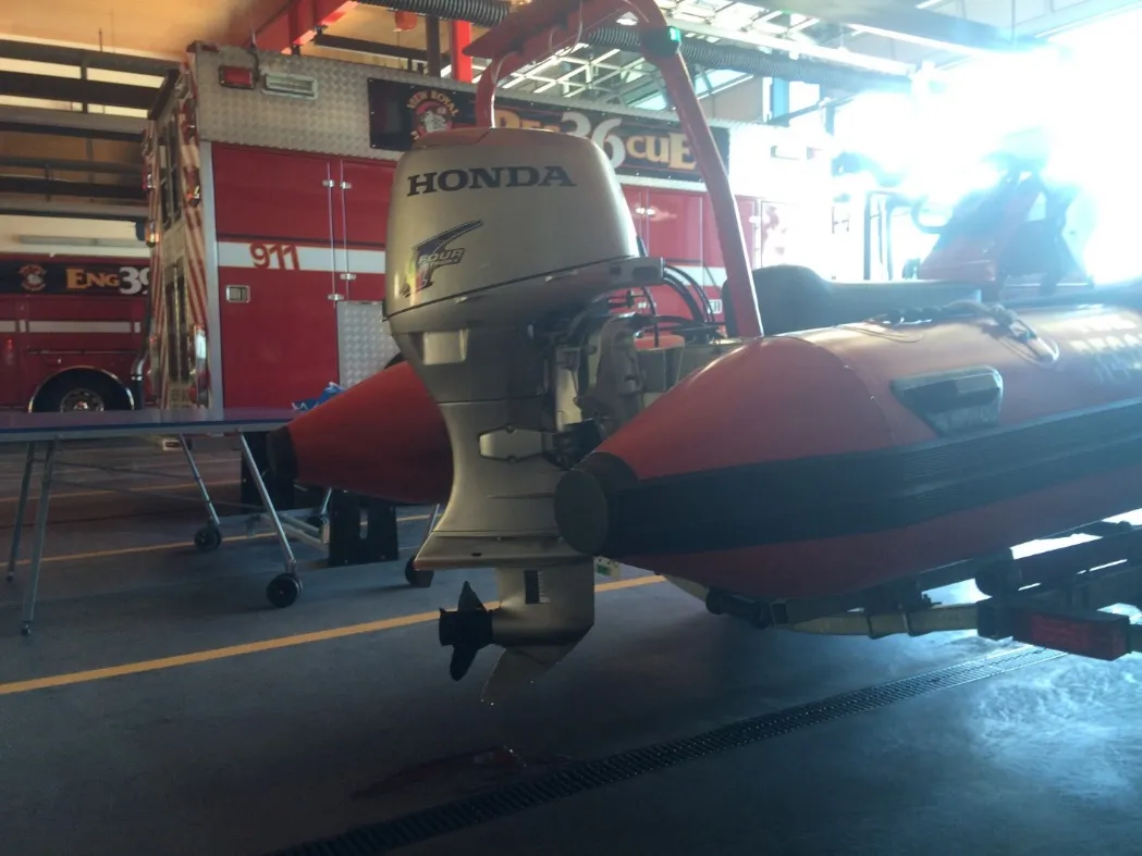 Figure 30. Stern of View Royal Fire Department emergency rescue boat.