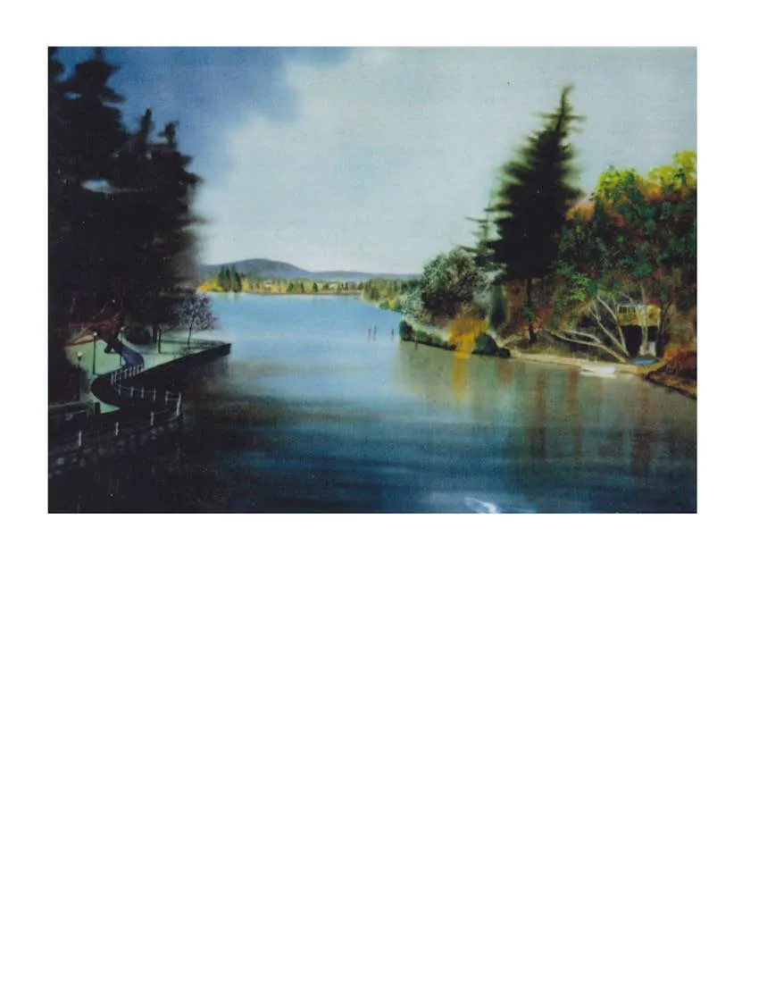 Painting of the Gorge waterway