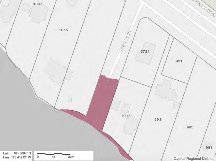 CRD Map of Grange Road public access
