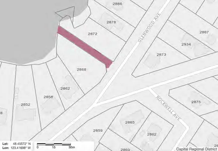 CRD Map of Glenwood Avenue public access