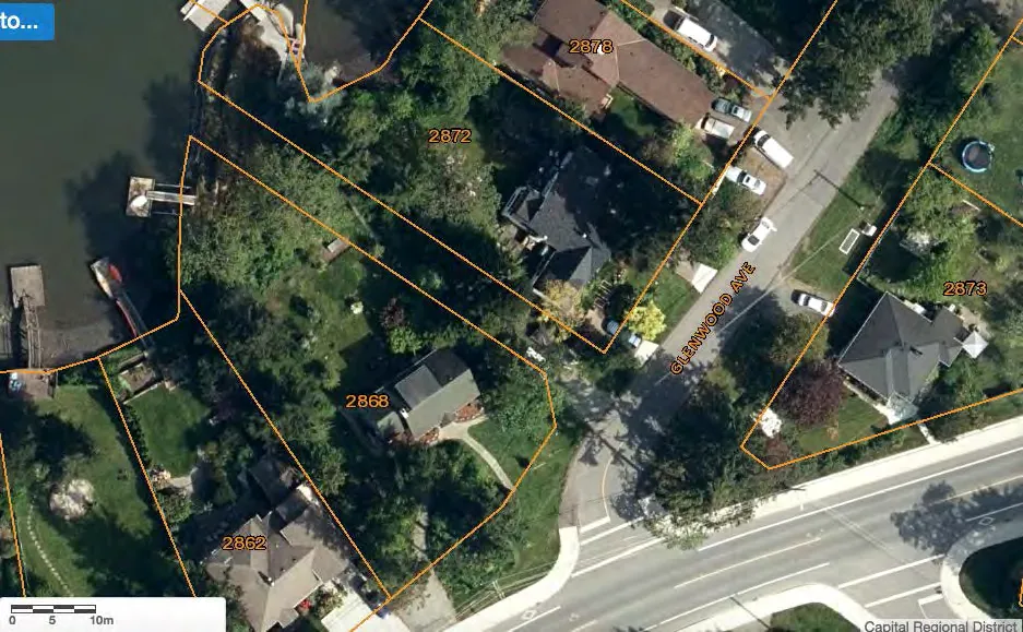 CRD Map satellite image of Glenwood Road