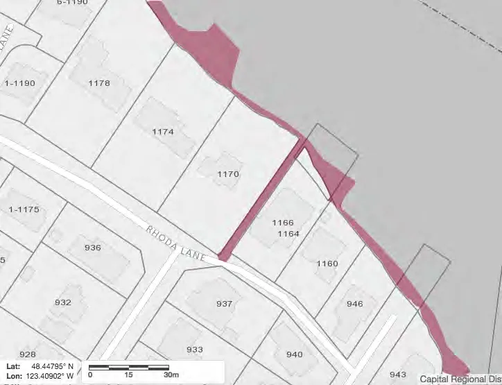 CRD Map of Rhoda Lane public access