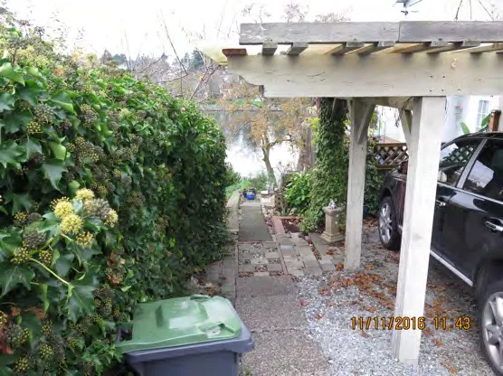 Pathway and compost bin on public access at Rhoda Lane