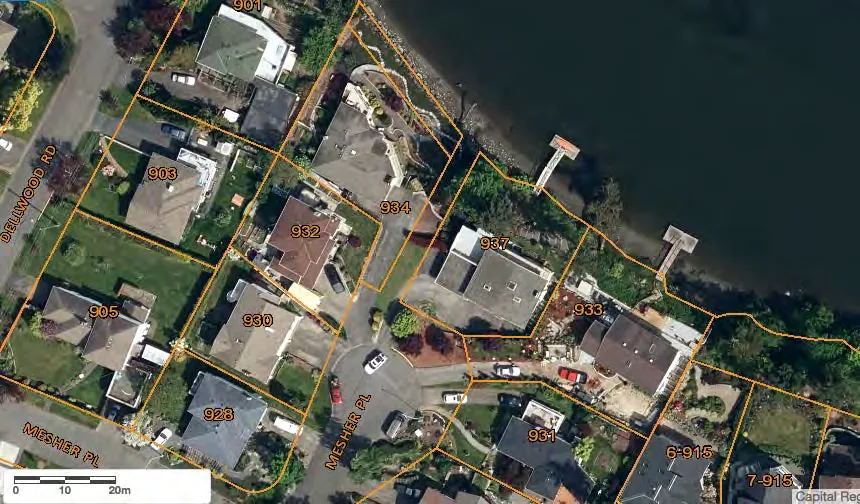 CRD Map satellite image of Mesher Place