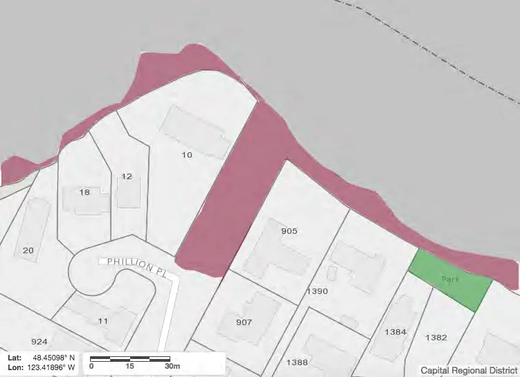 CRD Map of Aral Road public access and park