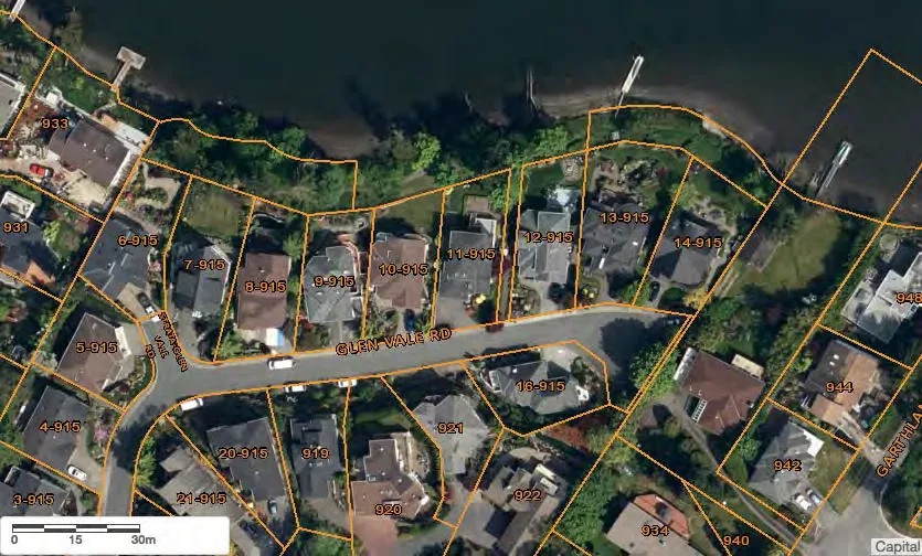 CRD Map satellite image of Glen Vale Road