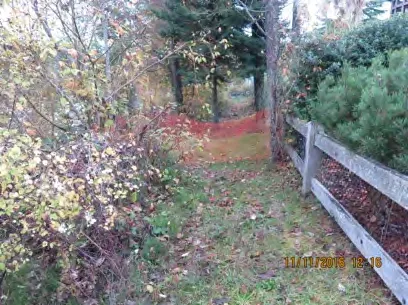 Public access blocked by orange fence at Glen Vale Road