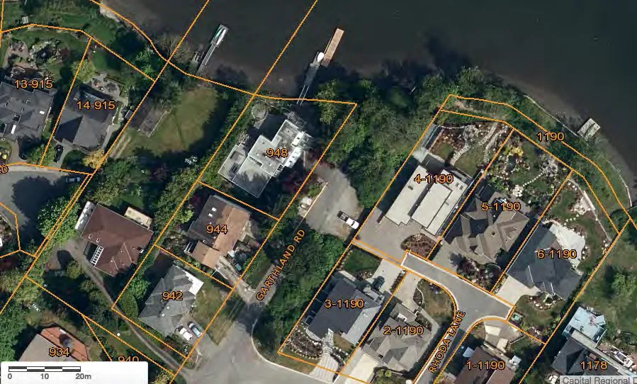 CRD Map satellite image of Garthland Road