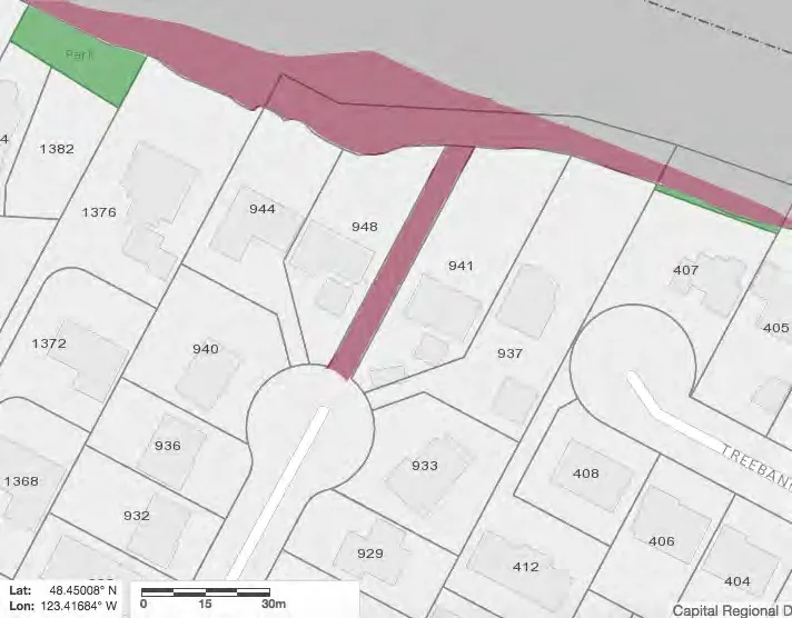 CRD Map of Rankin Road public access