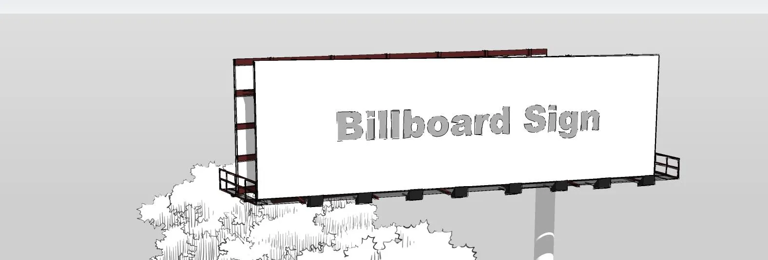 Rendering of a billboard sign