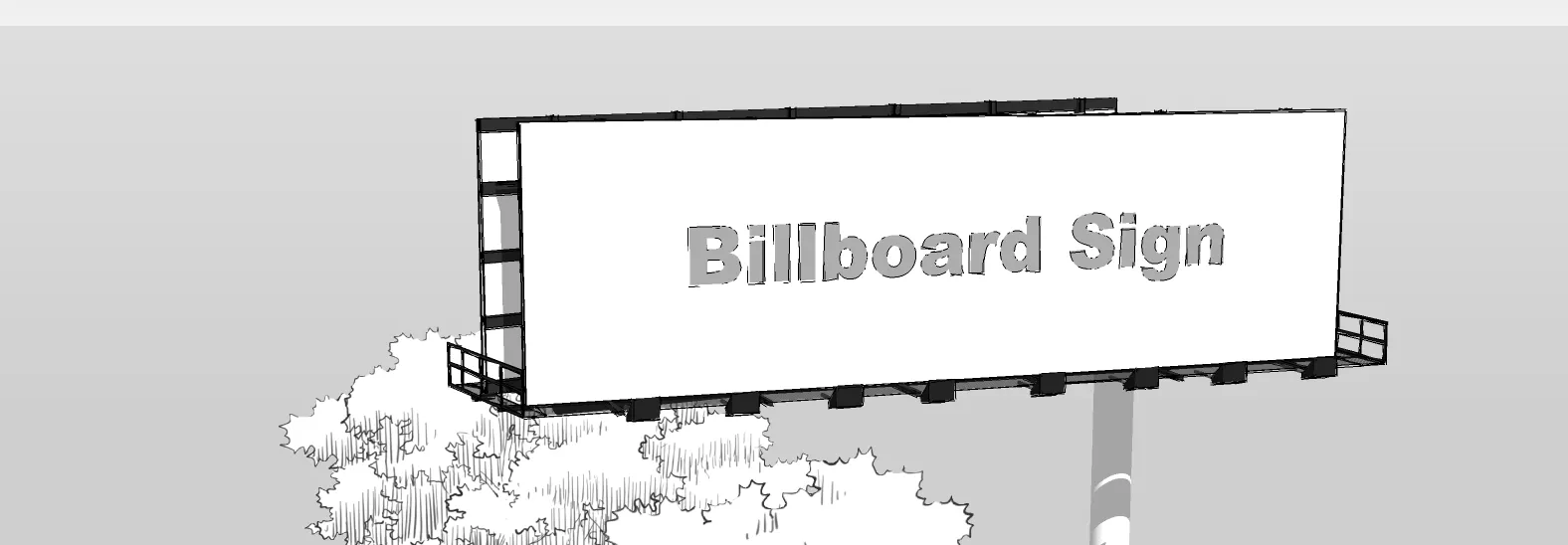 Rendering of a large Billboard Sign