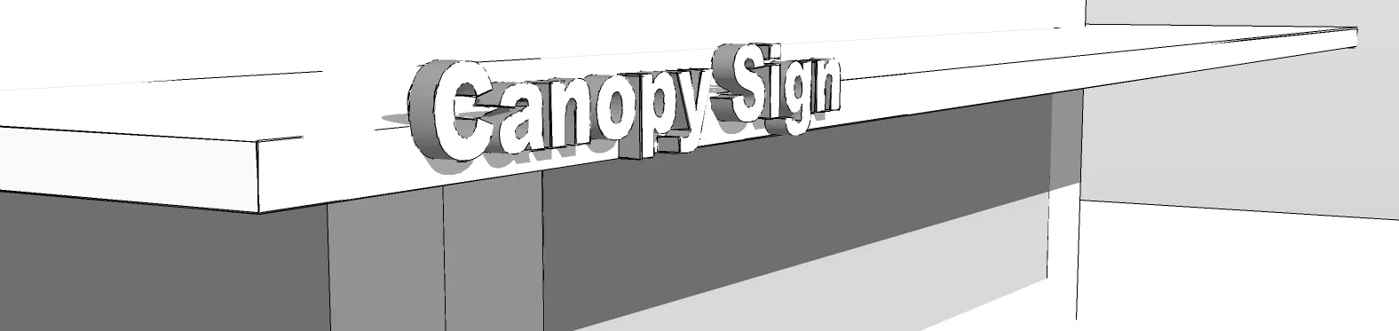 Rendering of a Canopy Sign