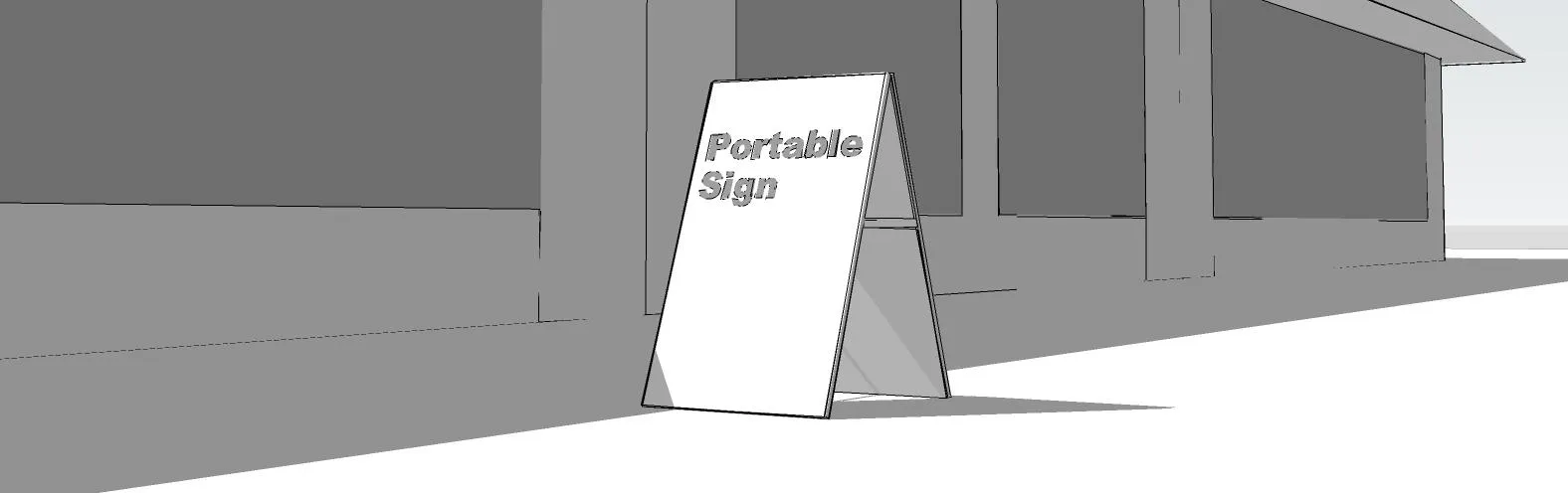 Rendering of an A-frame Portable Sign