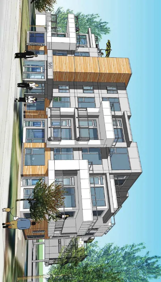 Perspective rendering from Island Highway view 2