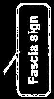 Label indicating original fascia sign