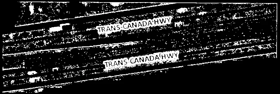 Labels for Trans-Canada Hwy on the orthophoto map