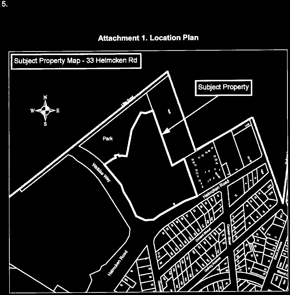Subject Property Map - 33 Helmcken Rd showing the location relative to Victoria General Hospital, Watkiss Way, and surrounding residential streets.
