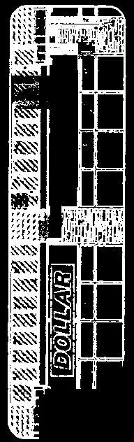 Color rendering of the "DOLLAR TREE" sign on the dark green backer panel of the building facade.