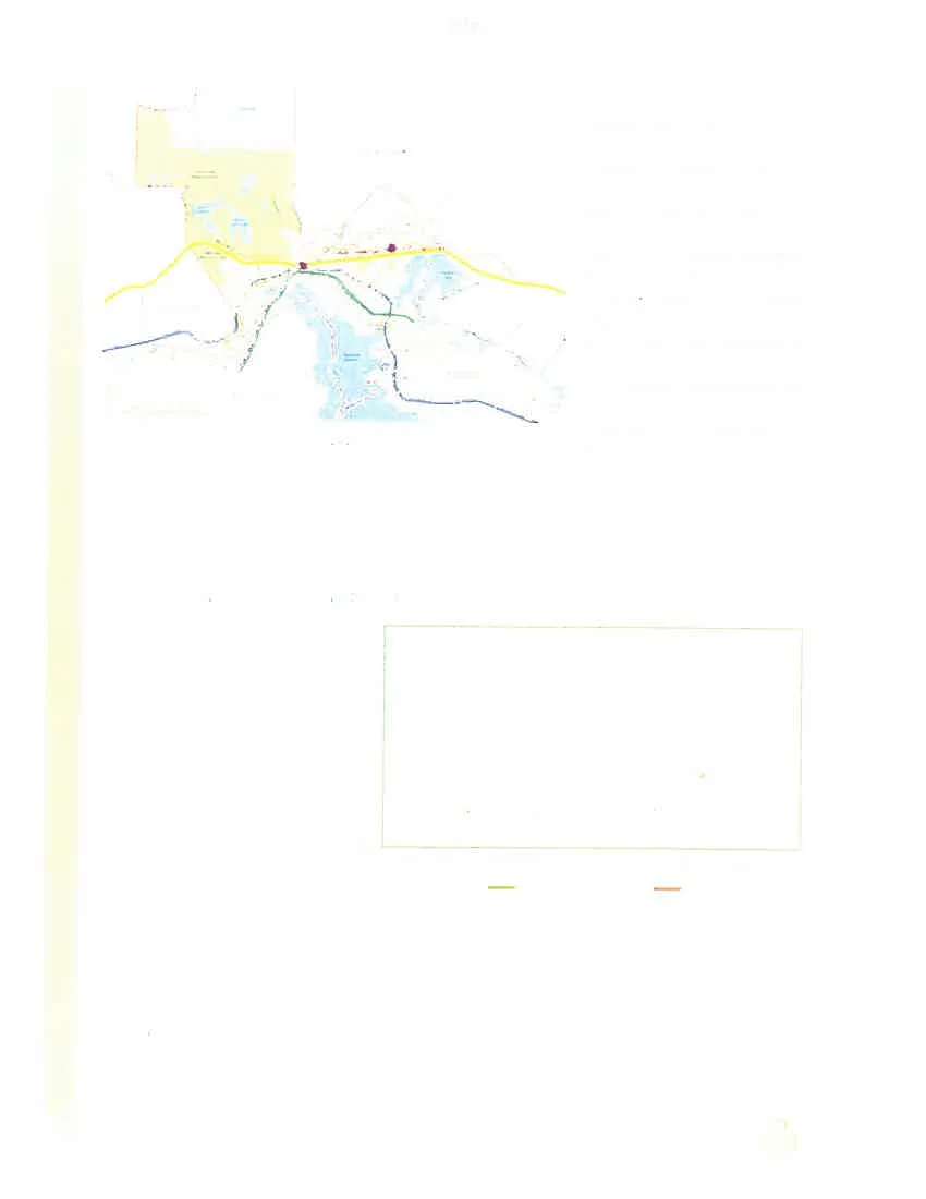 Map 2 showing Transportation Corridors from the OCP, highlighting Highway 1, Island Highway, E&N Rail Corridor, and various connector roads