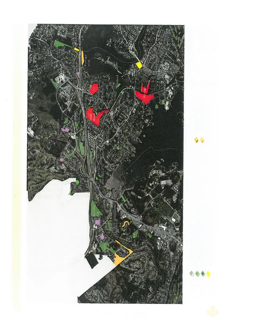 Map 5 illustrating park classifications and locations throughout the municipality