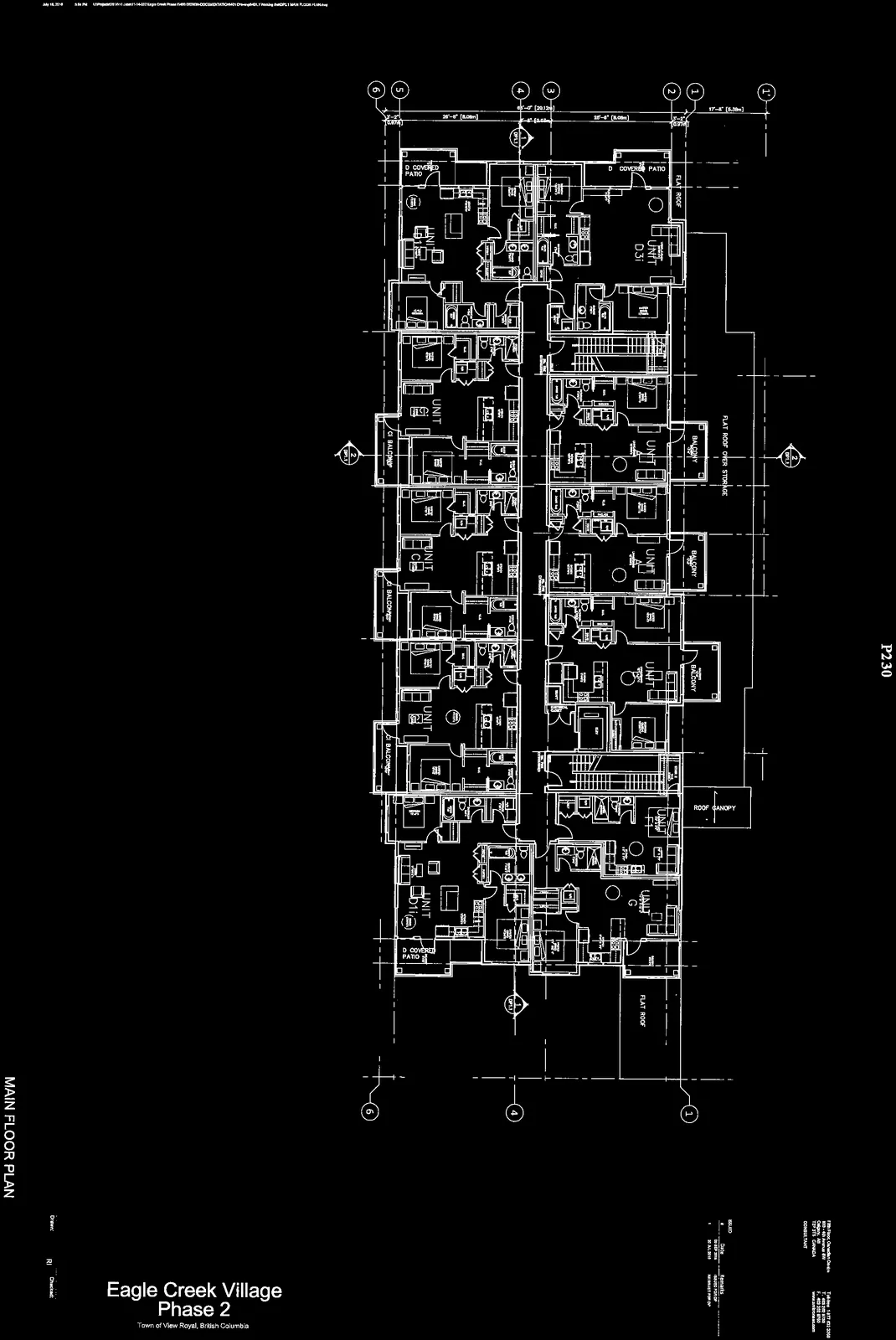 2 SITE SECTION showing South Building profile with grades and landscaping