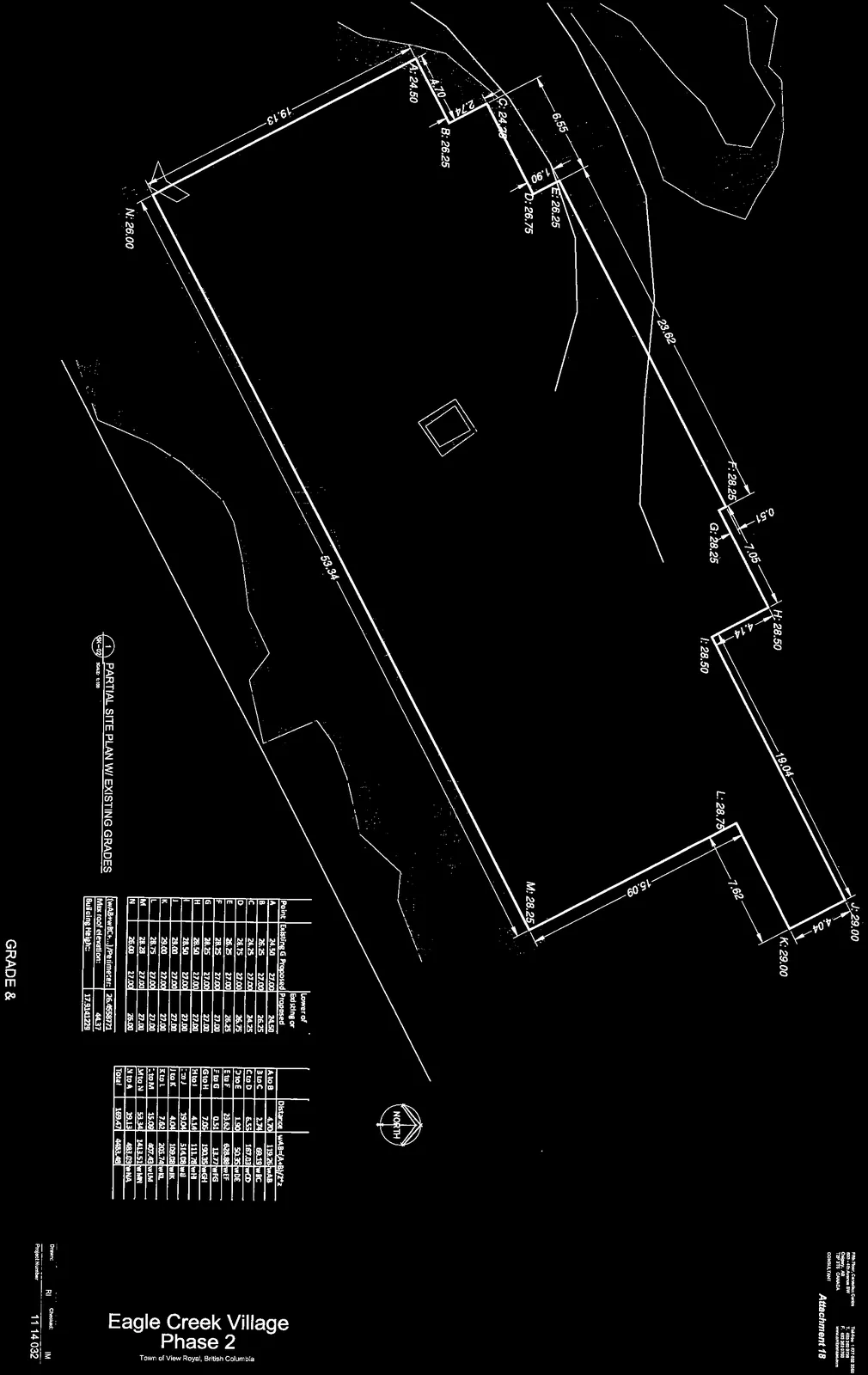 1 SOUTH ELEVATION showing building facade and levels