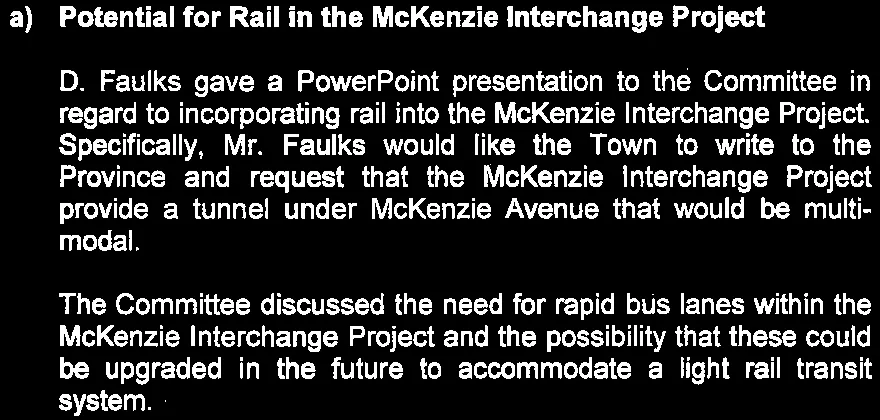 Sub-headers for Public Works & Transportation Chair's Report, Business Arising, and Reports