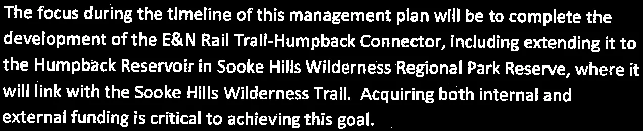 E&N Rail Trail development concept statement