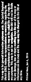 Close-up of the legal disclaimer text titled 'Important' from the bottom left of the orthophoto map.