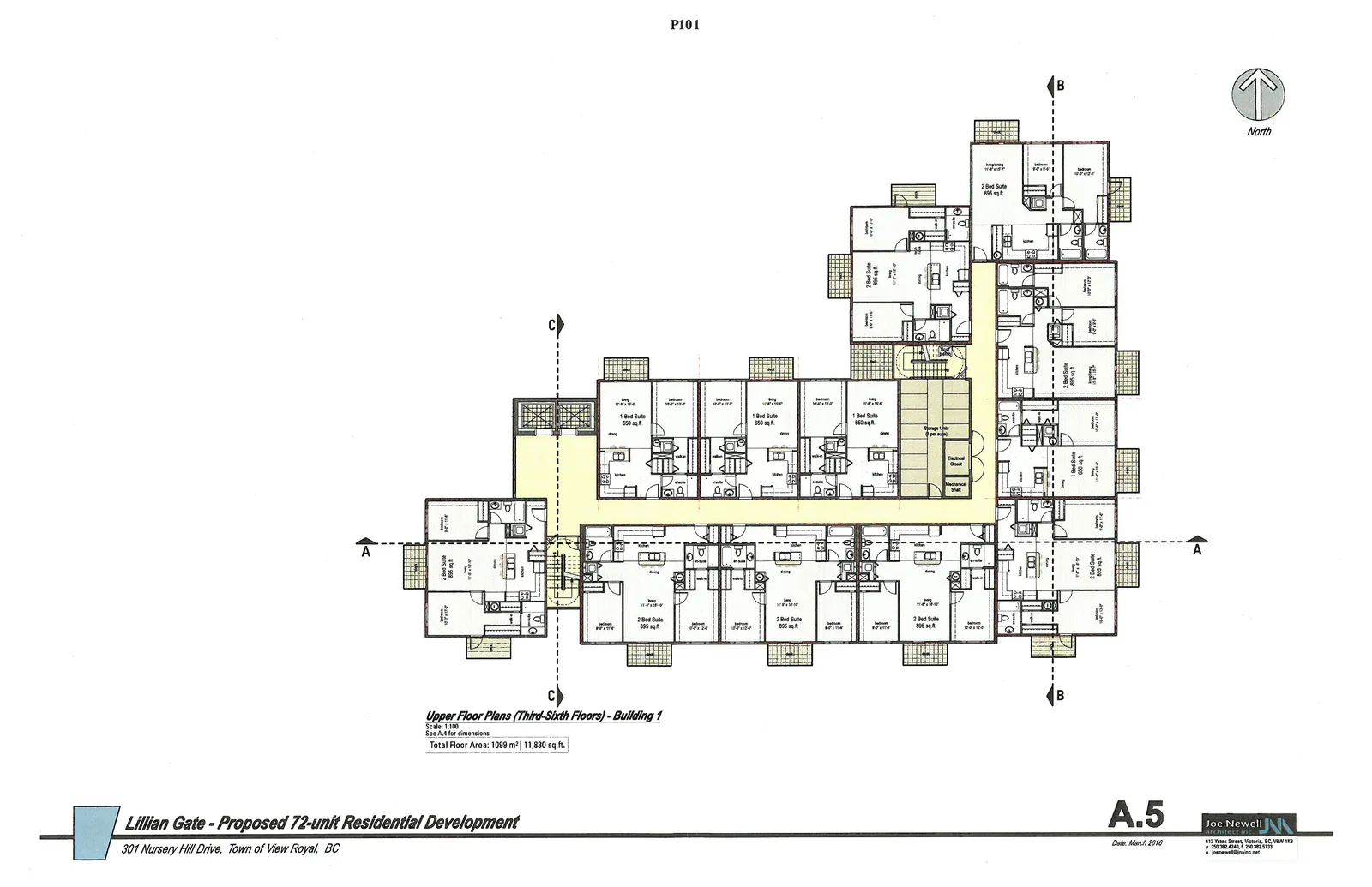 Roof Plan of Building 1, Building 2, and Building 3