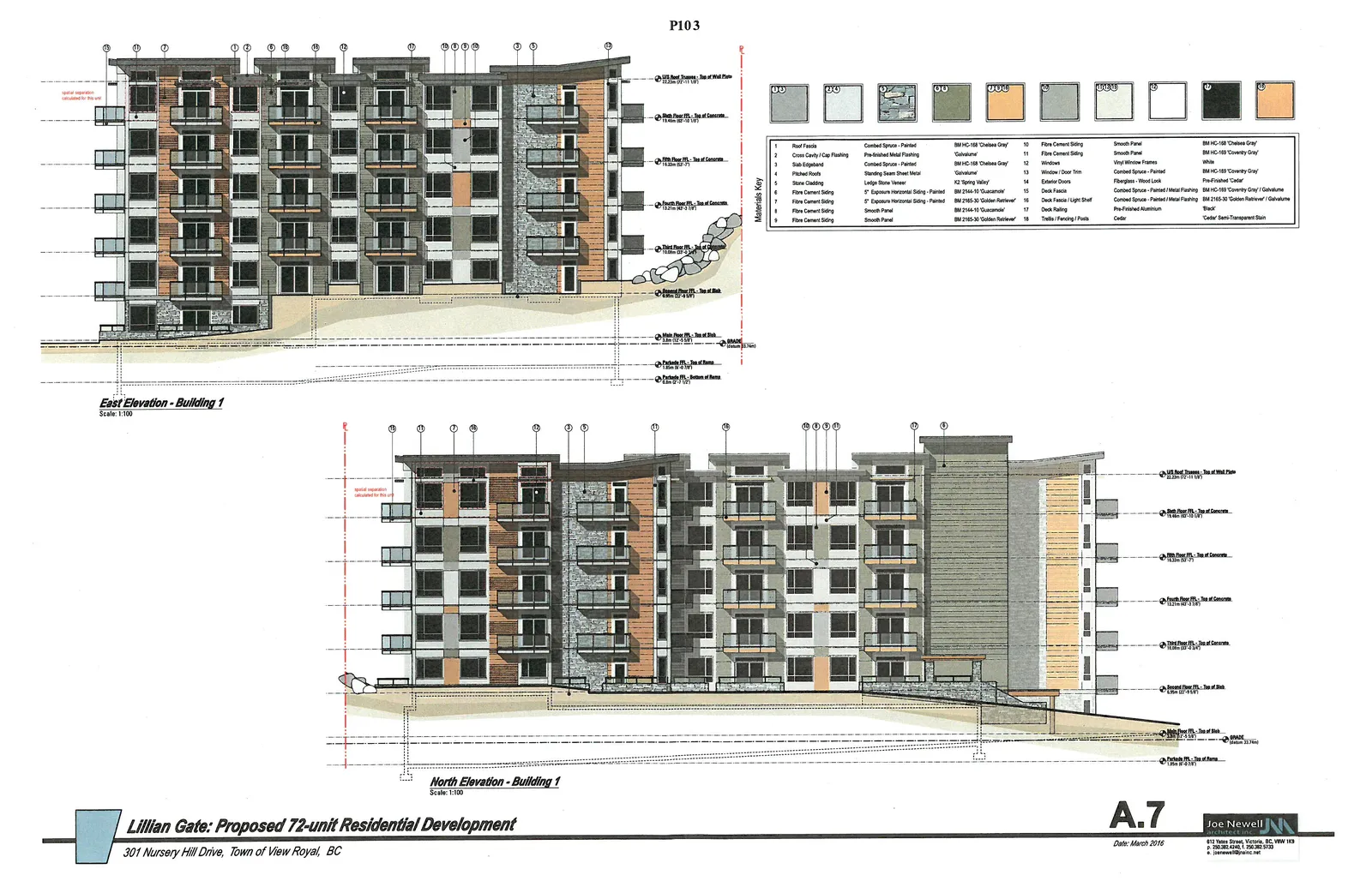 Parkade Floor Plan - Building 1 showing Upper Level Parking and Lower Level Parking layouts