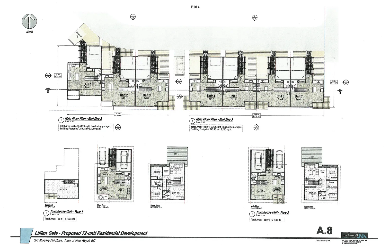 Main Floor Plan - Building 1 showing Entry Level 1, bike room for 80 bikes, multi-purpose room, and residential units