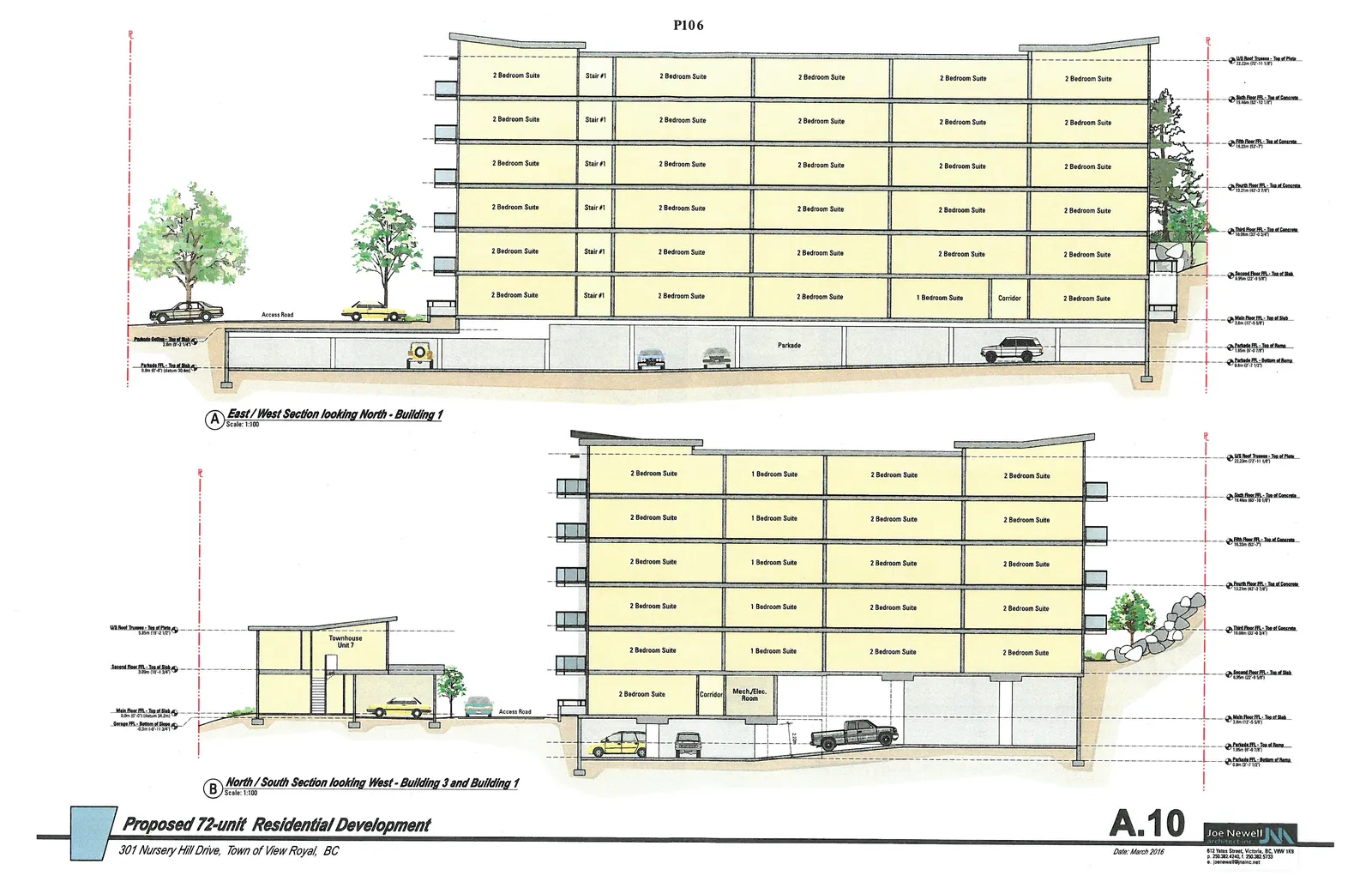 Upper Floor Plans (Third-Sixth Floors) - Building 1