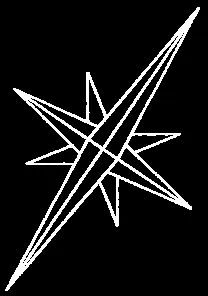Compass rose indicating the North orientation for the site plan.