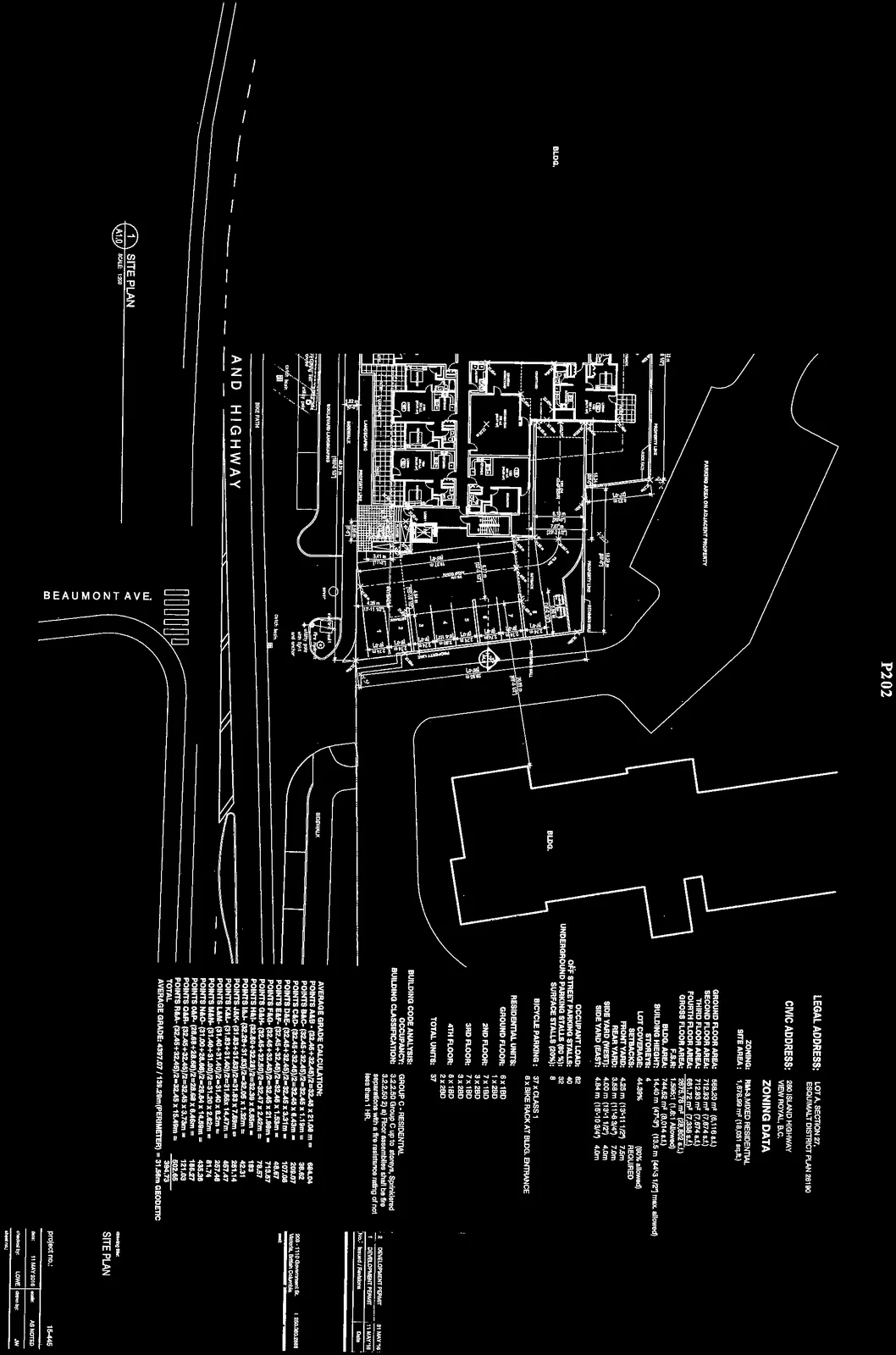 Project Information and Zoning Data text