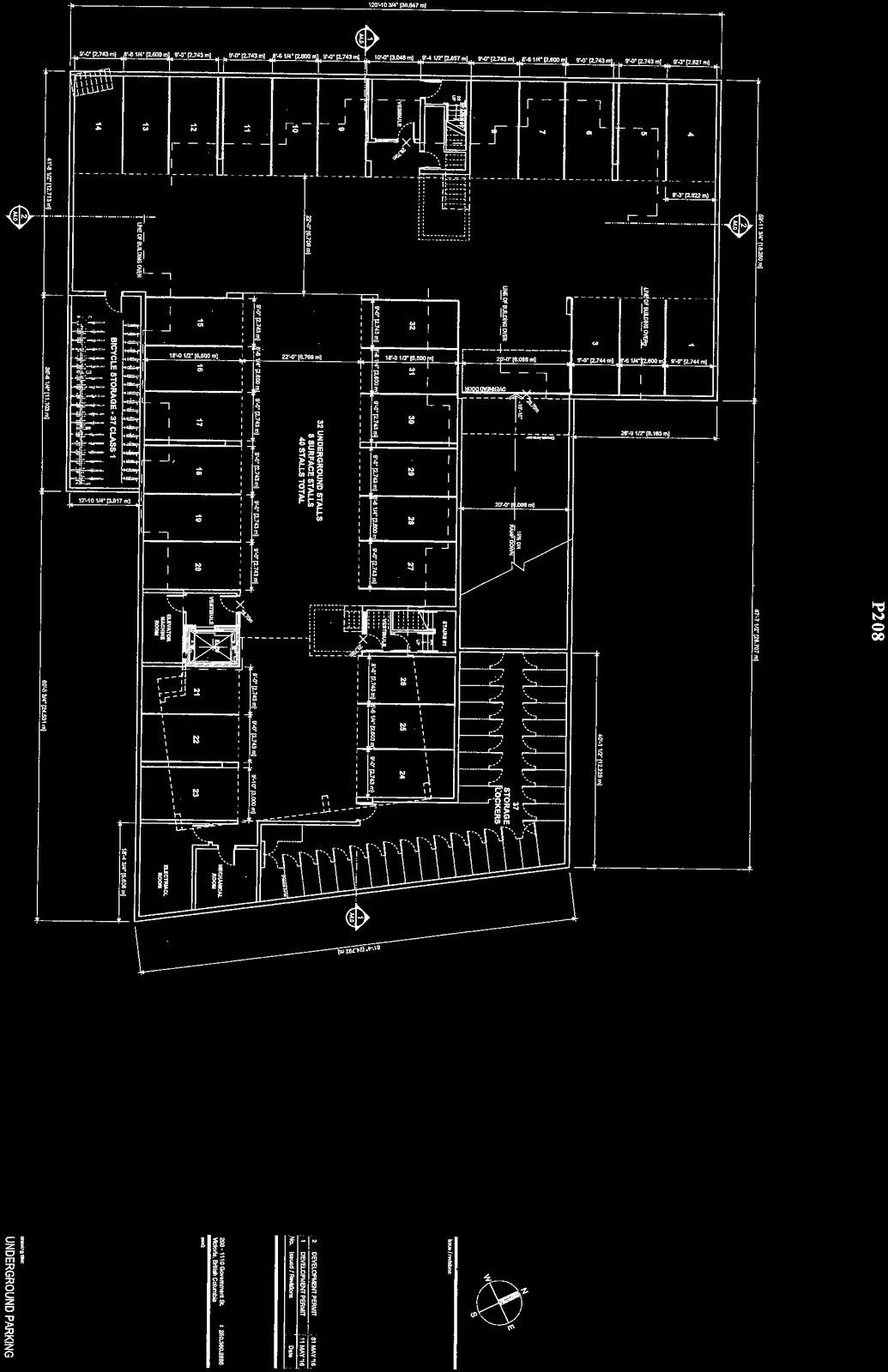 Sheet A2.0 Underground Parking layout