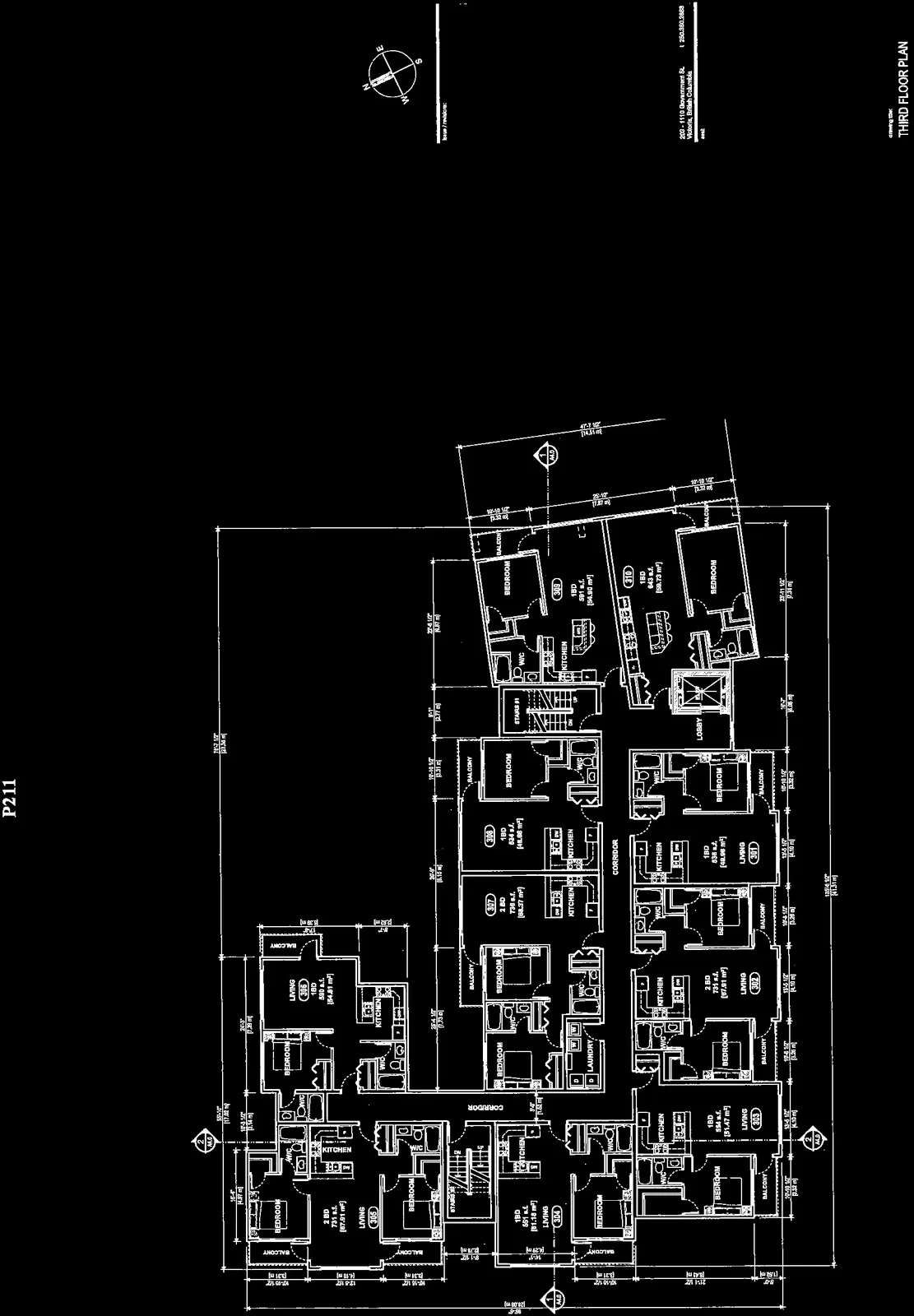 Sheet A2.3 Third Floor layout