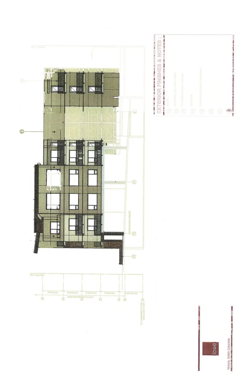 Height markers detail for East Elevation