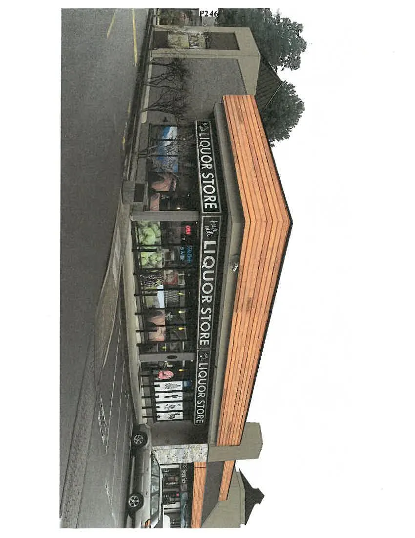 Photograph of Four Mile Liquor Store storefront
